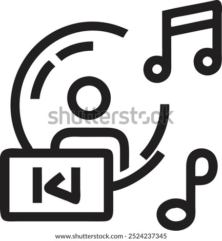 Vector icon design of Music 