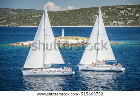 Similar – Image, Stock Photo Sailboats in the sunset at the marina in Dragor/ Denmark