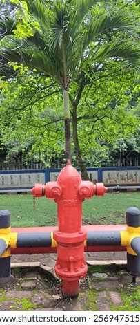 Similar – Image, Stock Photo two hydrants on old dirty wall of a house with closed blinds