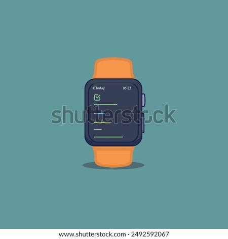  Apple Smart Watch Icon. Flat Design. Vector Illustration