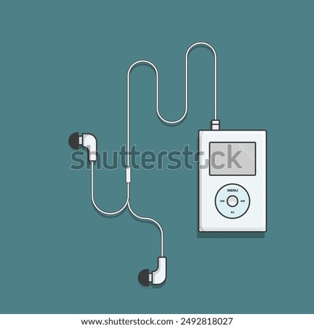 ipod music player design, vector illustration graphic.