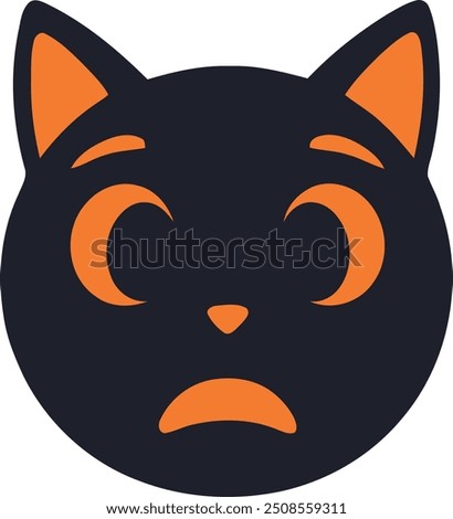 Halloween-themed emoji face vector Illustraton