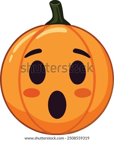 Halloween-themed emoji face vector Illustraton