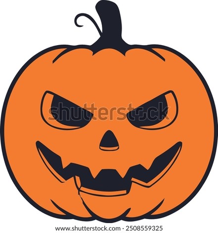 Halloween-themed emoji face vector Illustraton