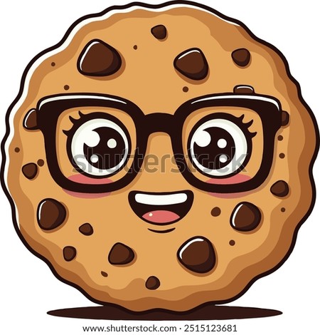 One Cute Cookies Vector Illustration