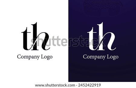 TH initial creative modern minimalist elegant logo design for luxury band company