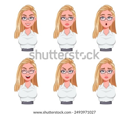 Similar – Image, Stock Photo Beautiful blonde woman