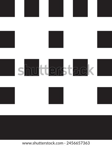 Grid border-bottom icon vector isolated on white background.