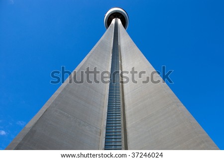 Cn Tower Seen From The Pedestrian Perspective - An Extreme Closeup ...