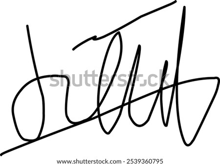 vector Fake signature sample. Hand drawn signatures, sample documents, certificates and contracts in handwriting and black ink