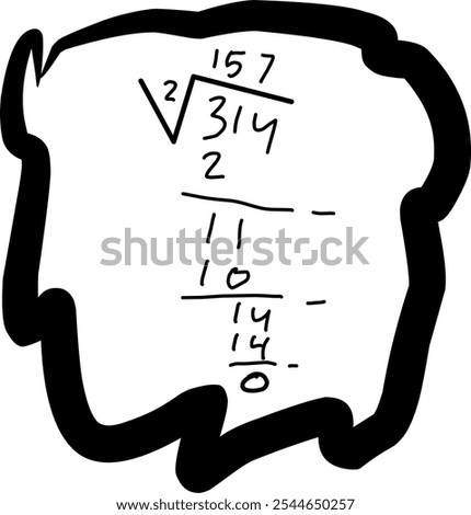 hand drawing The concept of division is repeated subtraction by a divisor until the remainder is 0. The number of divisors is the result of division