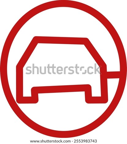 electric car icon in circle line style. car logo. EV car, green hybrid vehicle charging point logo, eco friendly vehicle concept.