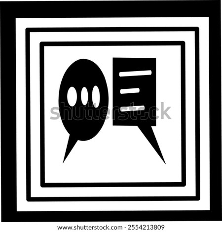 square and comment icon speech bubble Symbol design. Speech bubble collection. Cloud speech bubble collection. Black speech bubble. Vector illustration