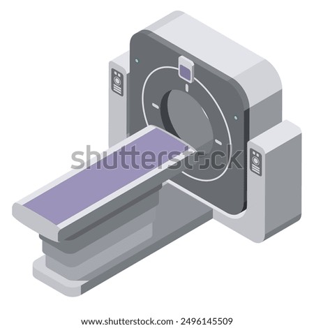 MRI and CT Scanner Icon. Isolated illustration. Mri scan icon cartoon vector. Tomography machine. Medical scanner