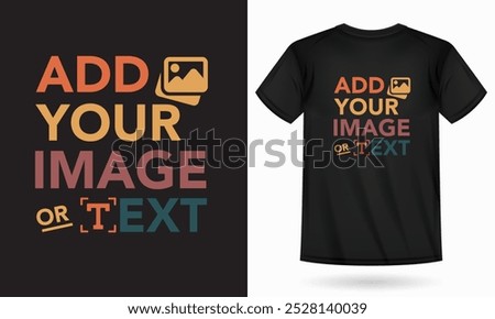 add your image or text, t-shirt design, black shirt, boys design, best design, 