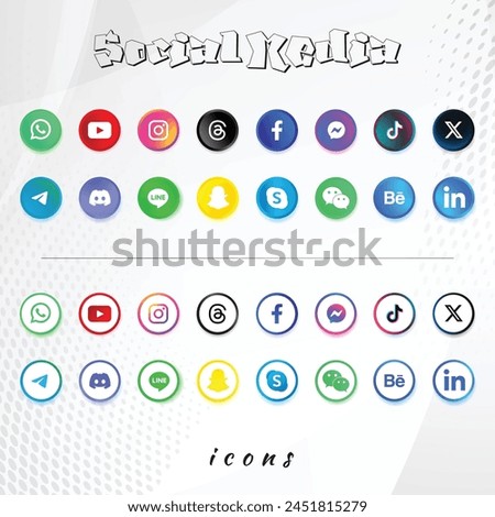 Professional social media icons, Symbols