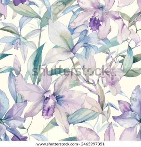 Similar – Image, Stock Photo Watercolor botanical leaves bouquet illustration