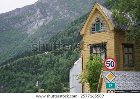 Similar – Image, Stock Photo Mountain peak with limited view over the Achensee in Tirol in Austria