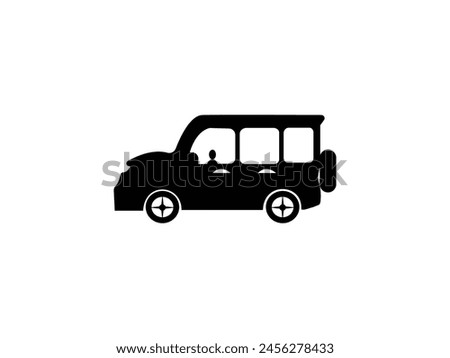 Car  key car., .Delivery Truck  Icon With t Utility or Off-Road Vehicle Transportation themed icon in outline line art style.