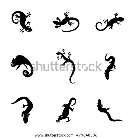 Free Gecko Silhouette Vector Art | 123Freevectors