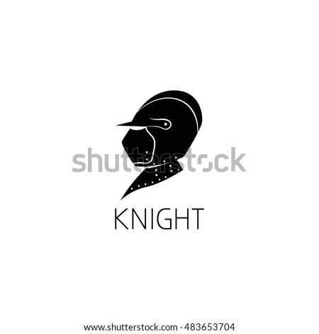 Knight Helmet Logo Graphic Design Concept. Editable Knight Helmet