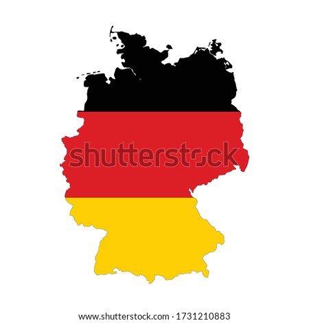 Map of Germany. Vector design isolated on white background.