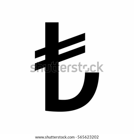 Turkish lira sign vector design isolated on white background