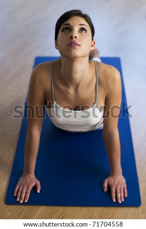 People Doing Yoga, Upward Facing Dog Position