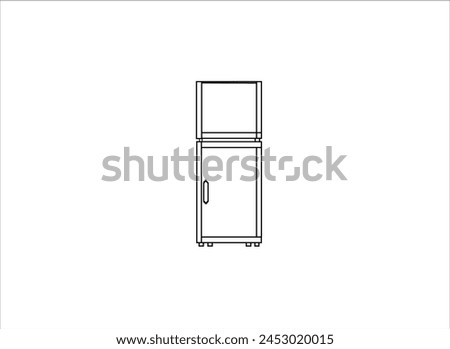 Refrigerator sizes chart filled outline icon. Clipart image isolated on white  Frig flat sign design. Freezer symbol pictogram. Frig icon. Refrigerator sign. UX UI 