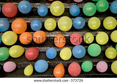 Balloons at carnival game.