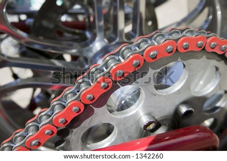 Motorcycle chain and sprocket