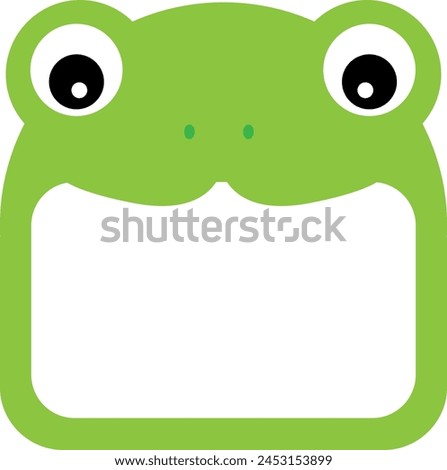 cute animal character name tag Illustrations  