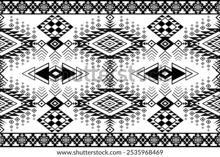 seamless pattern inspired by Navajo tribal designs, featuring Native American ornaments in a Southwestern decorating style. This versatile design is ideal for use on Mexican blankets, rugs, sarongs, d