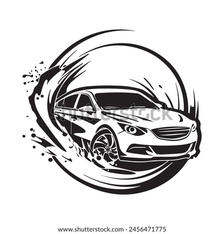 Car wash logo design vector Template on white background