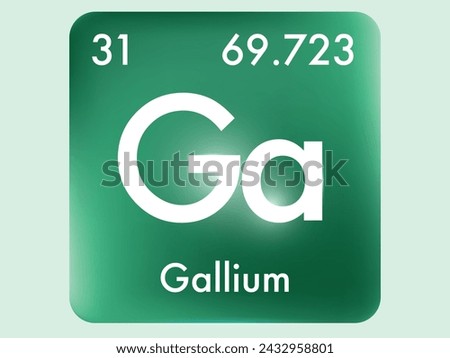 Gallium icon style concept on Periodic table