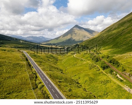 Similar – Image, Stock Photo Road trip on cloudy day