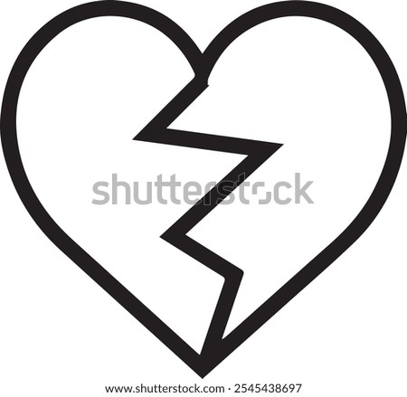 Dislike icon vector heart break icon eps file