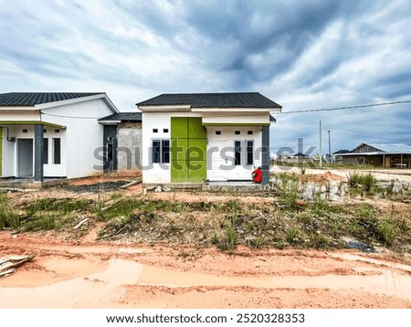 Similar – Image, Stock Photo Houses with road access