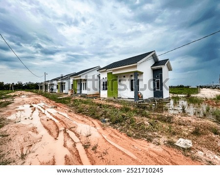 Similar – Image, Stock Photo Houses with road access
