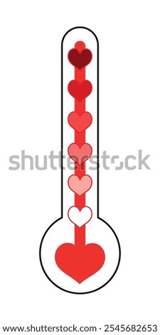 Love meter heart indicator. Heart thermometer. Vector. Illustration