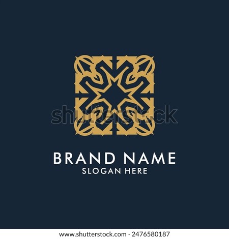 Abstract square letter x vector logo design template