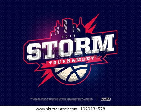 Modern professional basketball logo for sport team