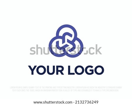 Modern professional logo emblem with an image of a sphere