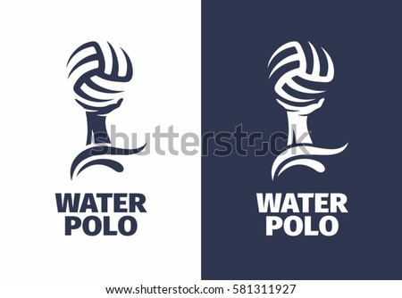 Modern vector professional sign logo water polo