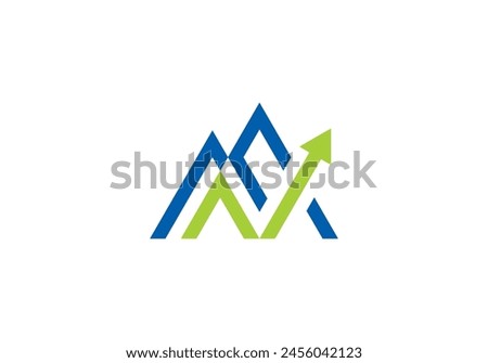 mountain arrow logo design. finance modern simple symbol icon vector