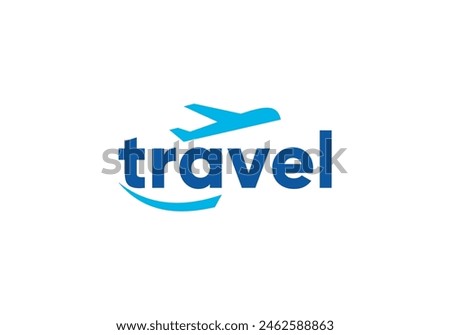 simple travel monogram logo vector design