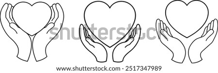 Continuous one line drawing some hands holding heart symbol. Get some compliments. Socialize well. Symbol of interest. Praise. National Screenwriters Day. Single line draw design vector illustration.