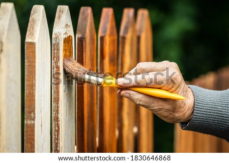 Similar – Image, Stock Photo old picket fence in sunlight