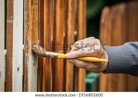 Similar – Image, Stock Photo old picket fence in sunlight