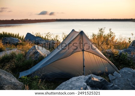 Similar – Image, Stock Photo Wild camping at the Baltic Sea